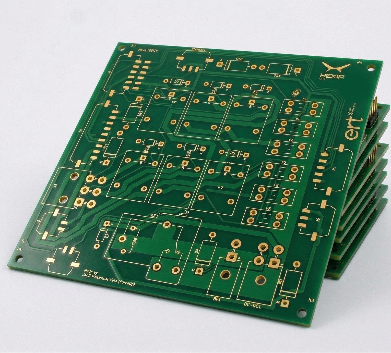 Realistic mockup of the final PCB design