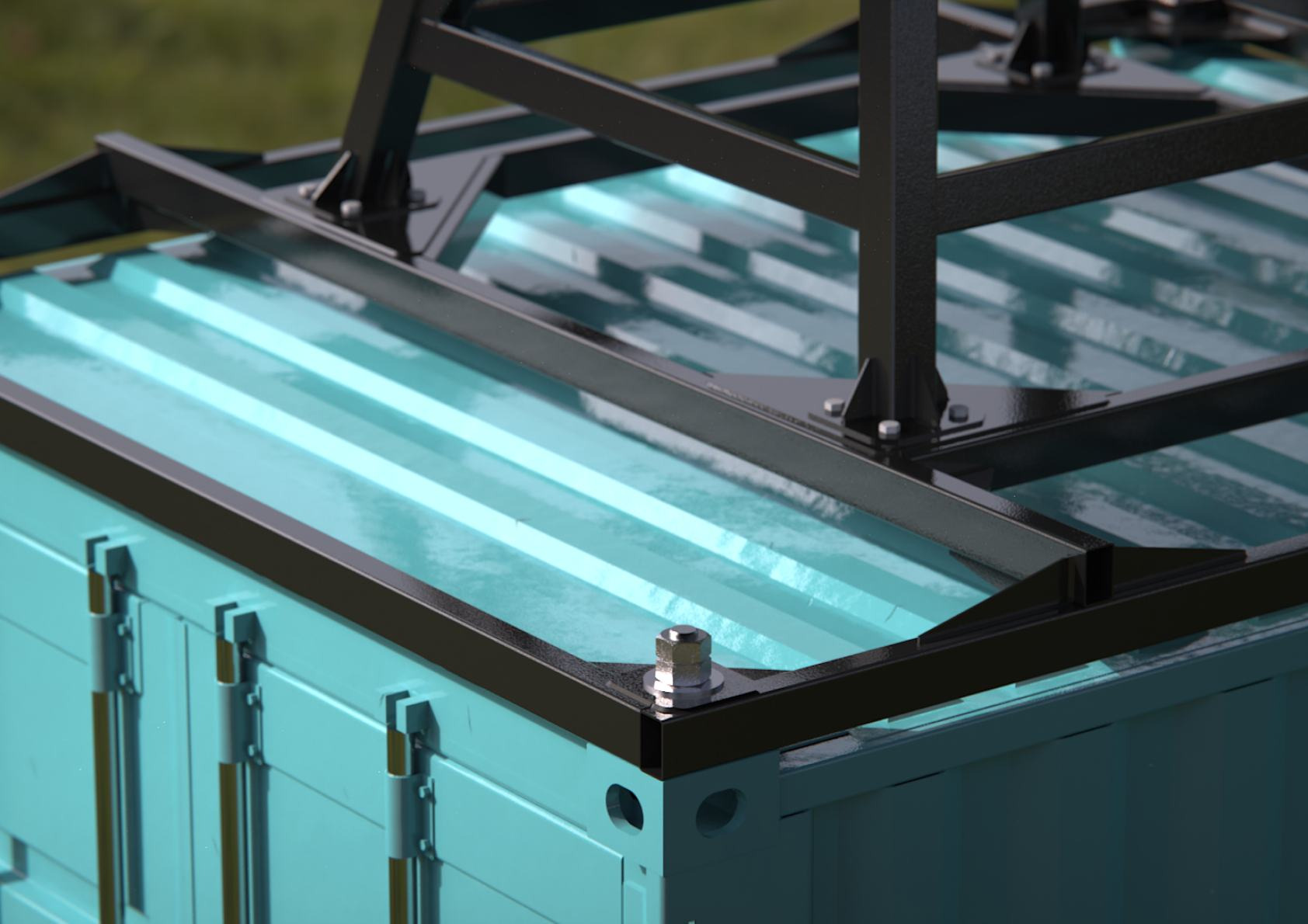 The dual-axis mechanism behind the panel array