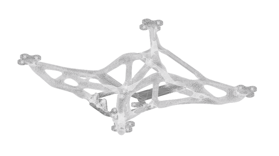 The generated frame on its own, showing the structure the solver produced