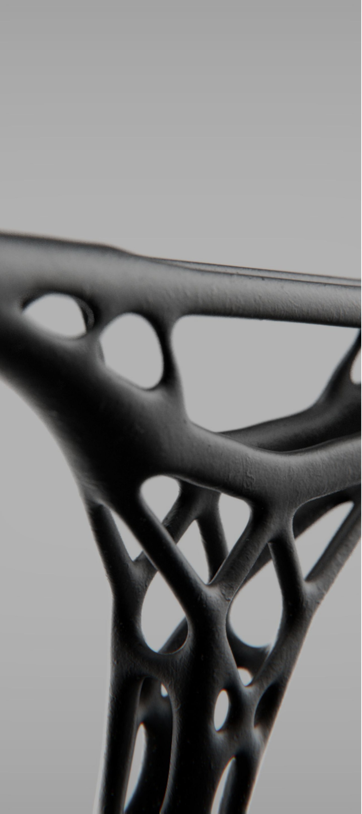 Organic printed structure of the handlebar