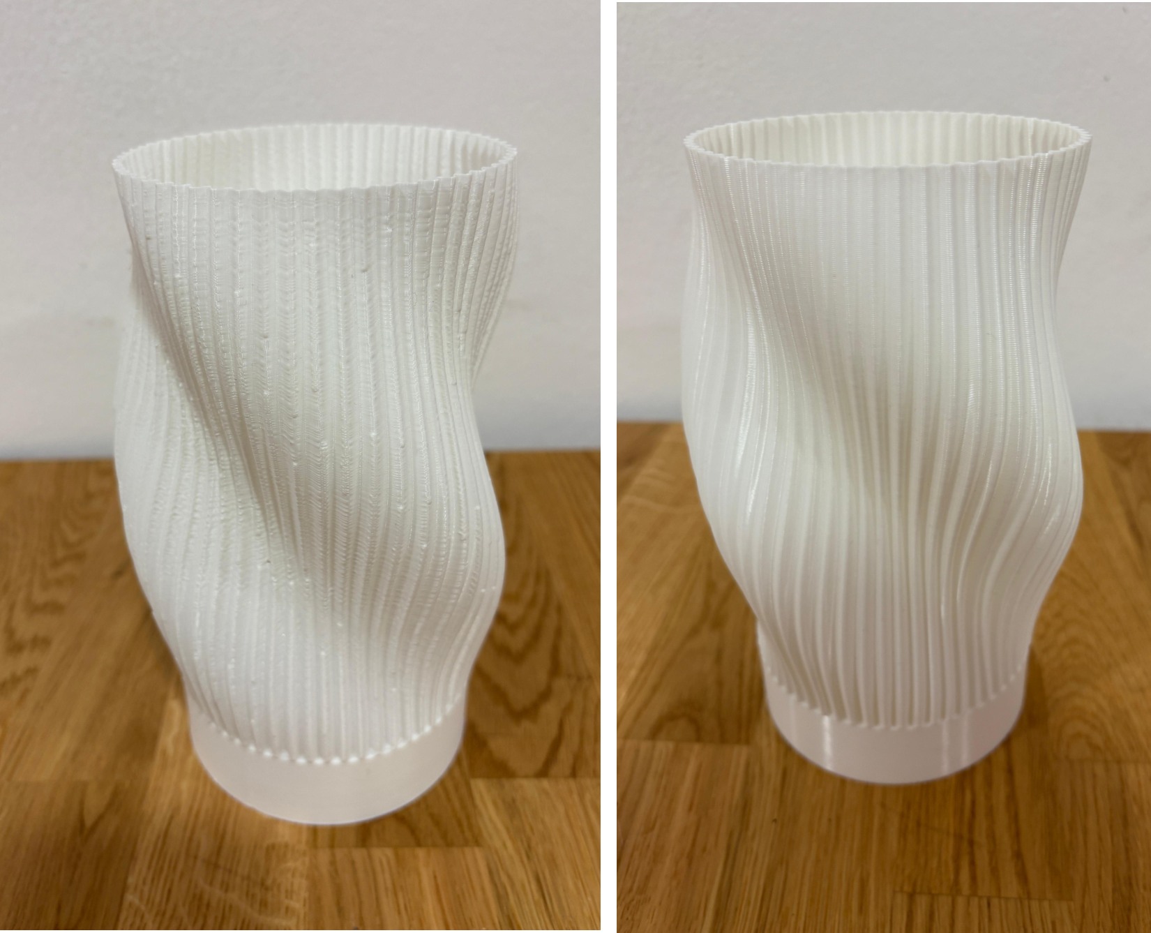 Two printed shades, showing the single-wall diffusion