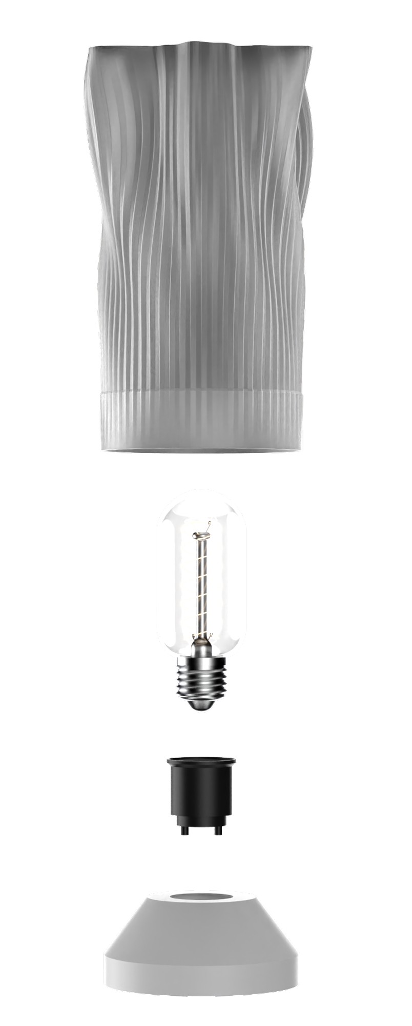 Exploded assembly of the lamp